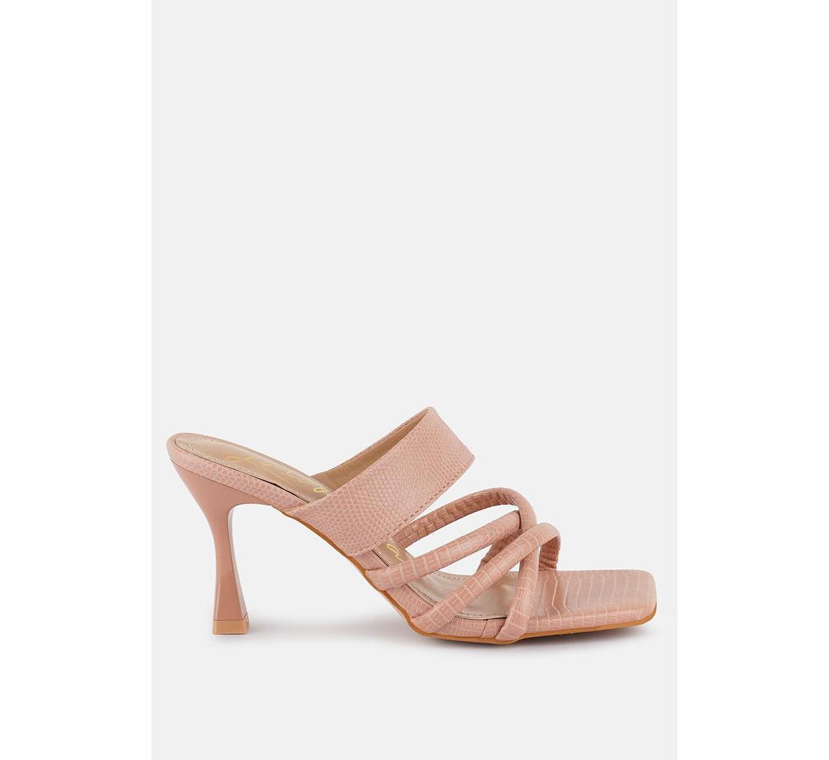 London Rag Women's Crisscross Dress Sandals, Size: 8, Pink Product Image