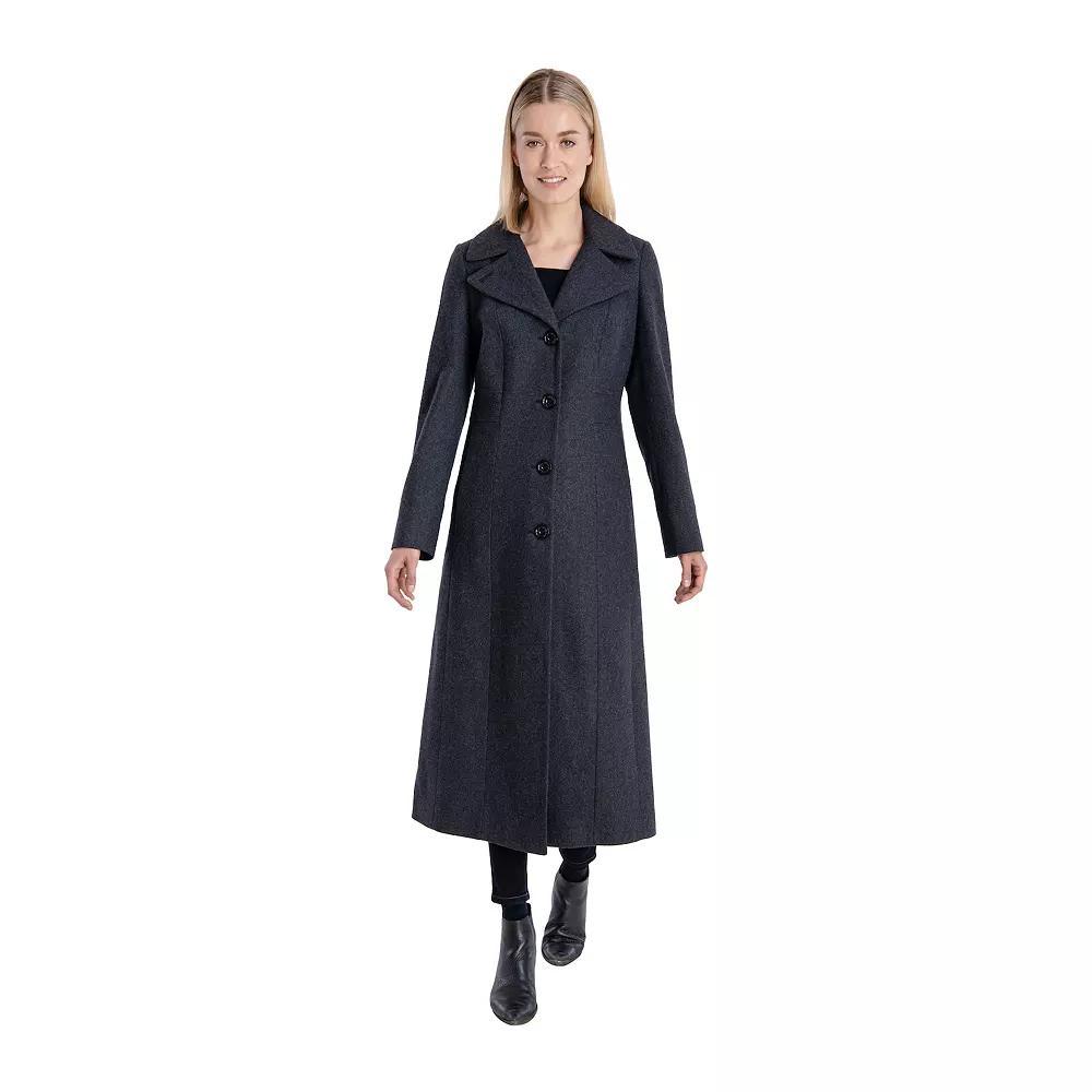 Women's TOWER by London Fog Long Wool-Blend Coat, Size: XL, Grey Product Image