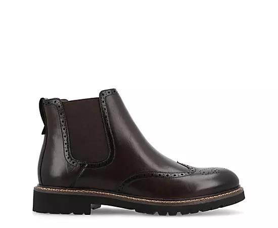 VANCE Hogan Tru Comfort Foam Mens Wingtip Chelsea Boots Red Product Image