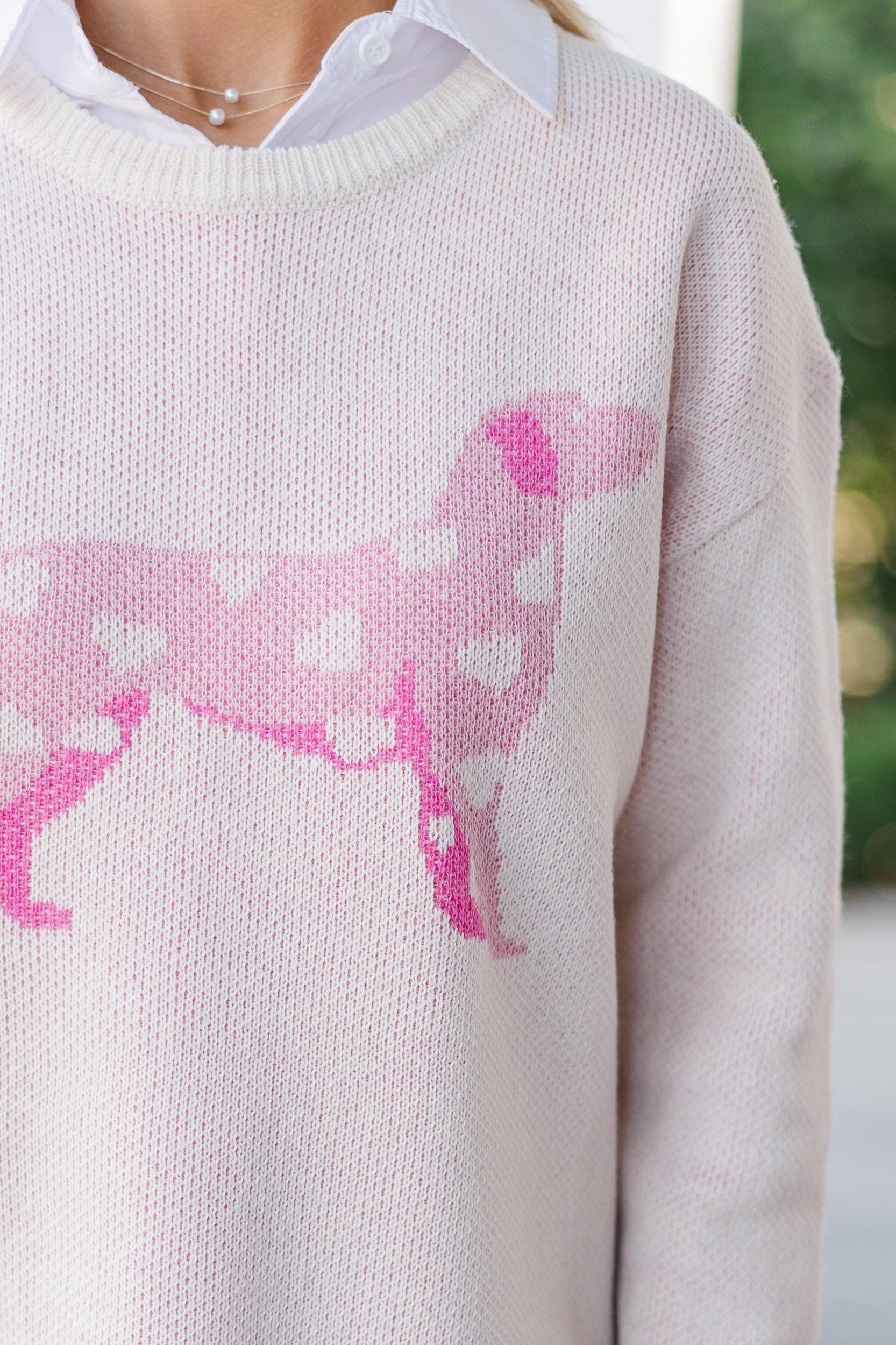 The Devotion Cream Dog Sweater Female Product Image