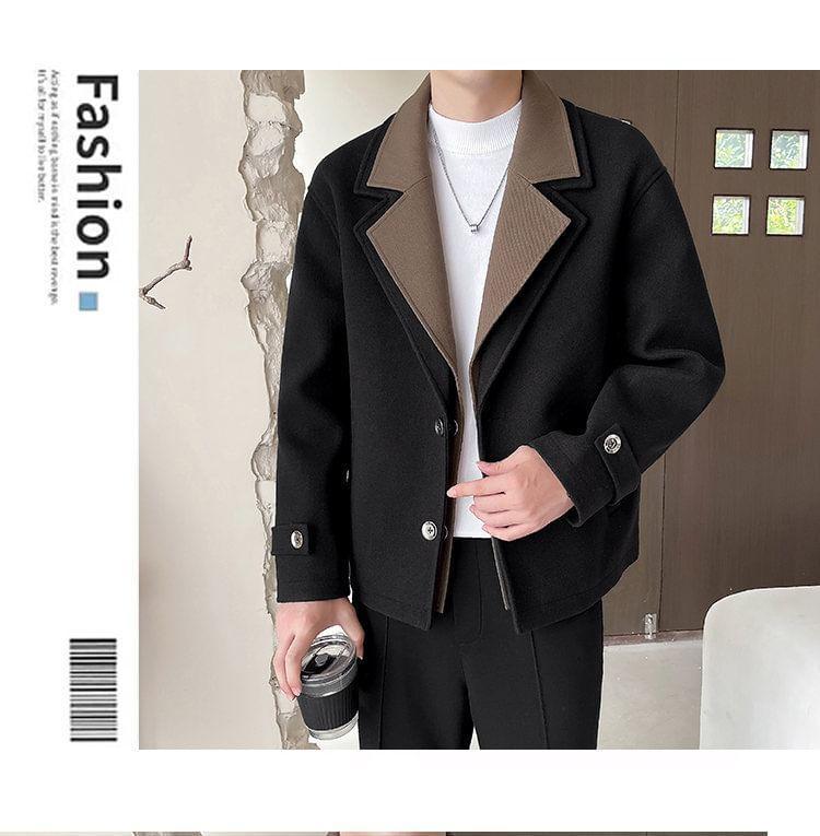 Mock Two-Piece One Buttoned Two Tone Blazer Product Image