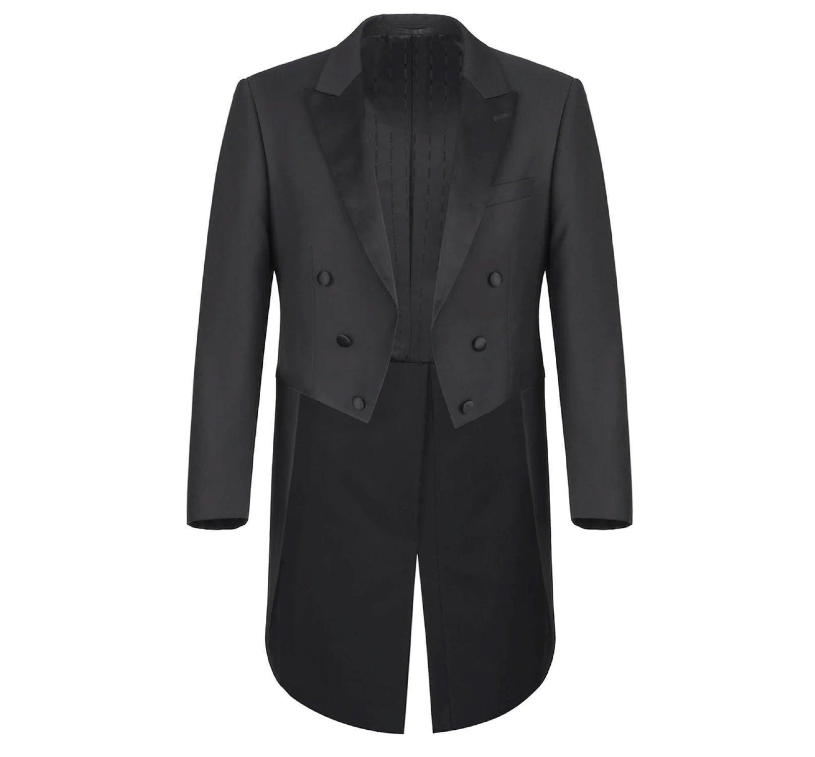 Classic Full Dress Tuxedo Tails 2 Piece Regular Fit In Black Product Image