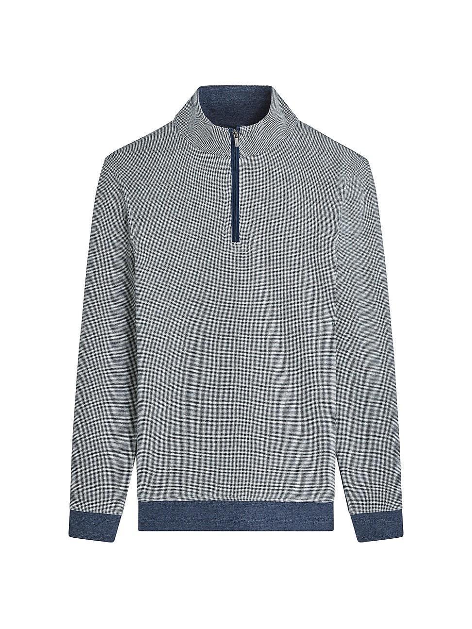 Mens Cotton-Blend Quarter-Zip Sweatshirt Product Image