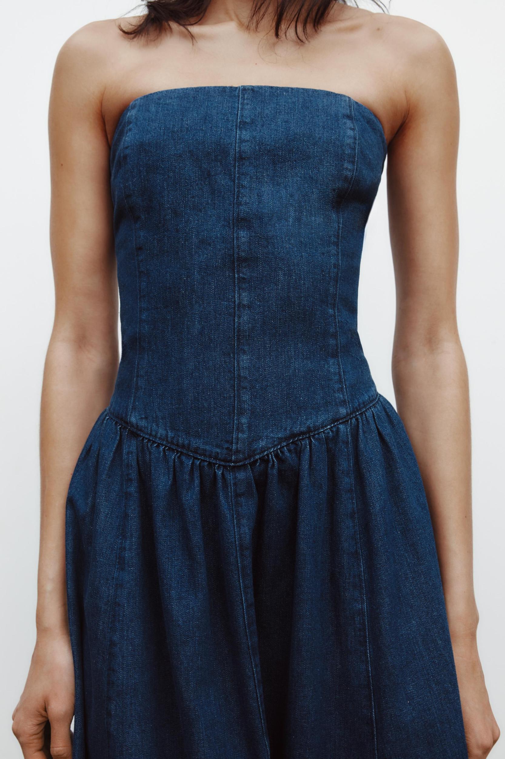 TRF DENIM MIDI DRESS Product Image