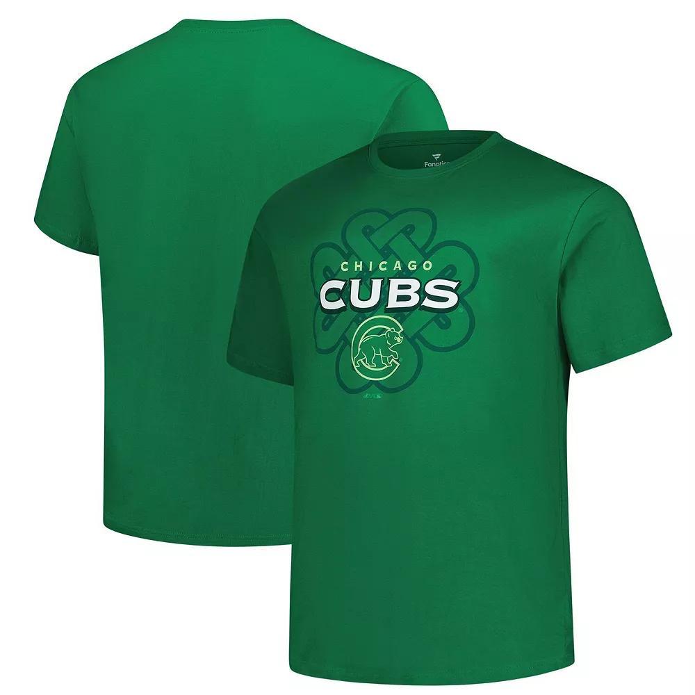 Men's Profile  Kelly Green Chicago Cubs Big & Tall Celtic T-Shirt, Size: 2XB Product Image
