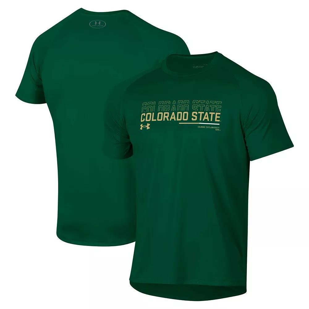 Men's Under Armour  Green Colorado State Rams Sideline Tech Performance T-Shirt, Size: Medium Product Image
