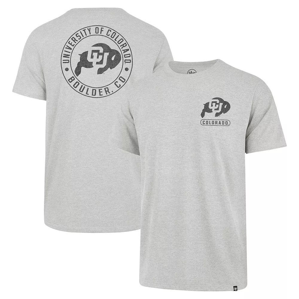Mens 47 Gray Colorado Buffaloes Left Chest Back Slide Two Hit Franklin T-Shirt Product Image
