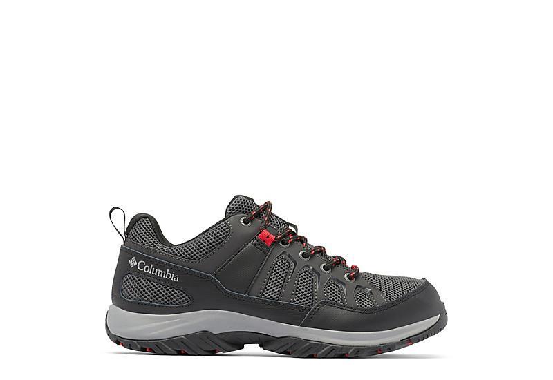 Columbia Granite Trail Waterproof (Shark/Mountain Red) Men's Shoes Product Image