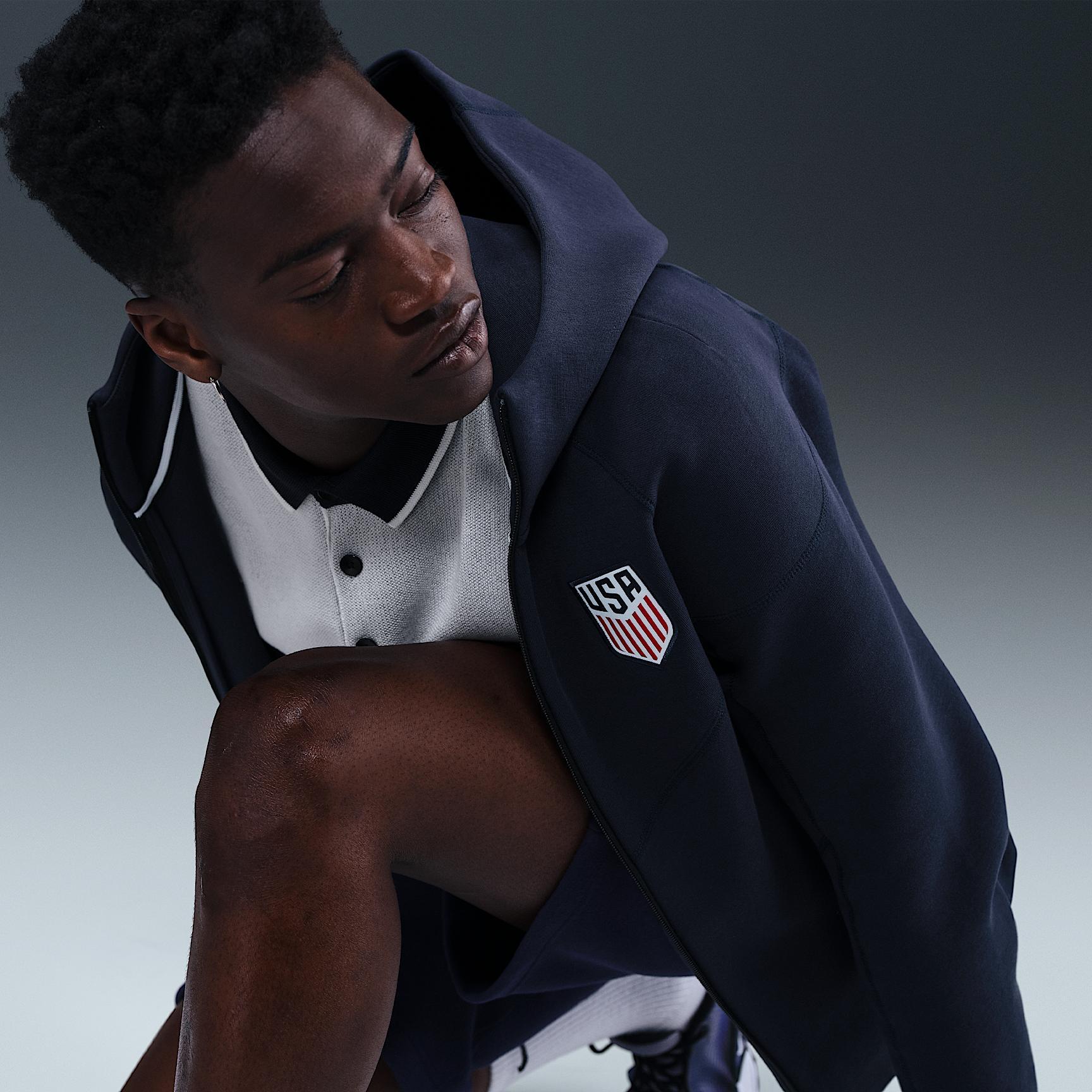 USMNT Tech Windrunner Nike Men's Soccer Fleece Full-Zip Hoodie Product Image