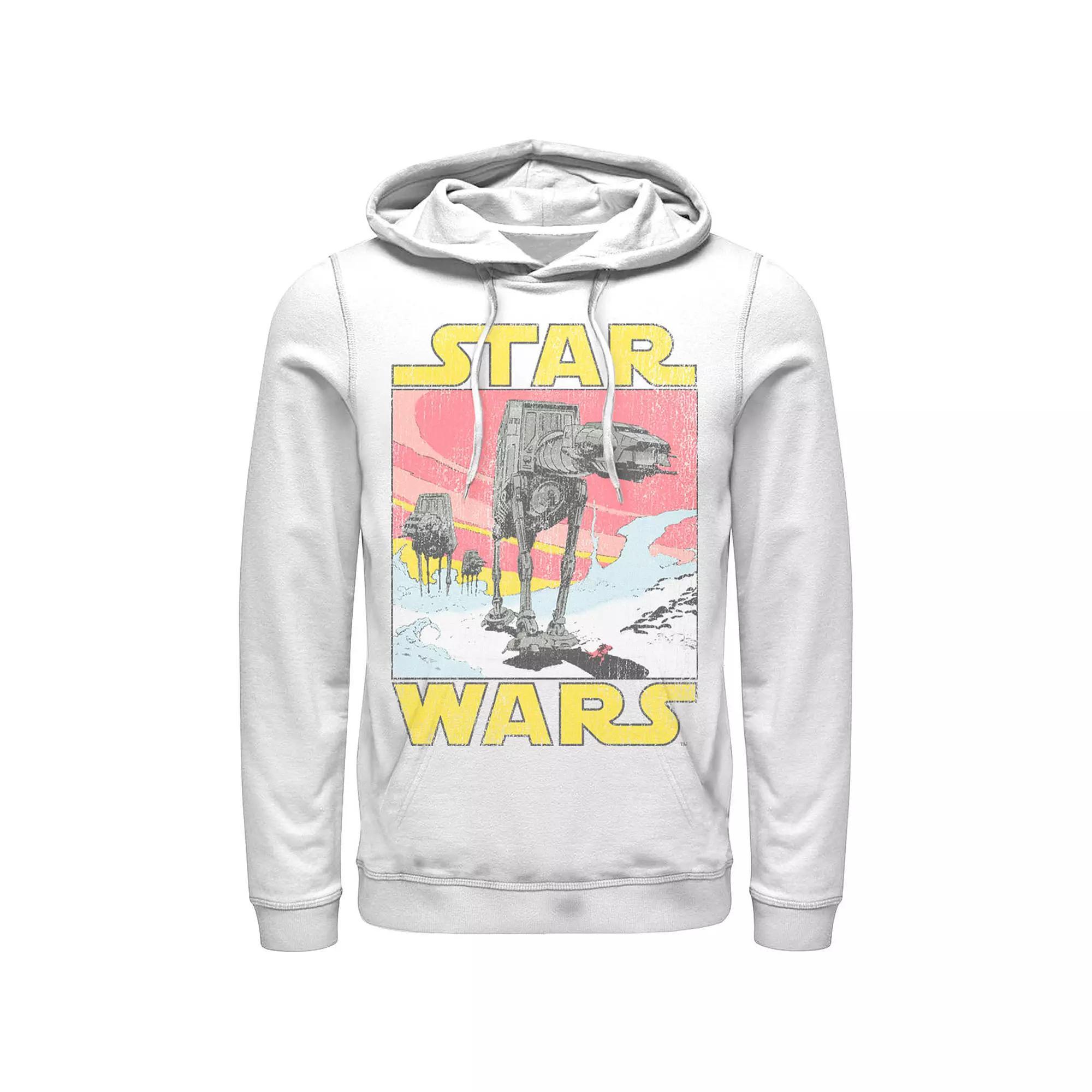 Men's Star Wars At-AT Retro Poster Hoodie, Size: 3XL, Athletic Grey Product Image