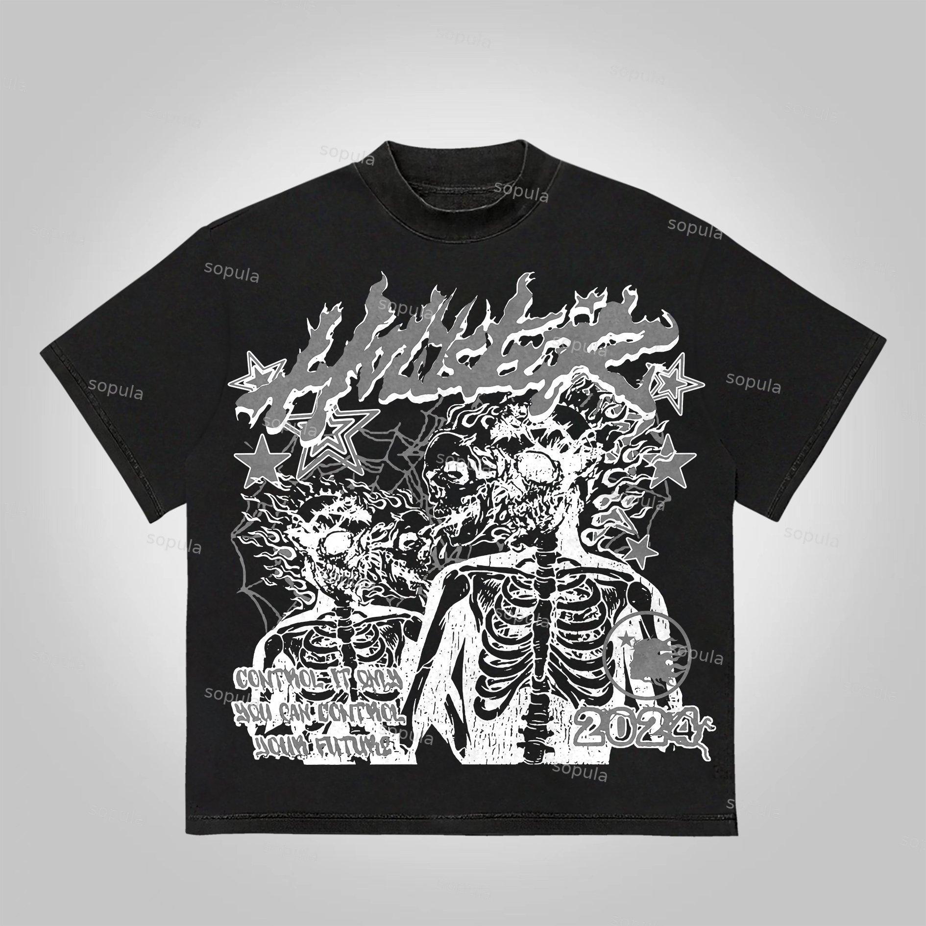 Sopula Studio Retro Skull In Soul Print Graphic Cotton T-Shirt Product Image