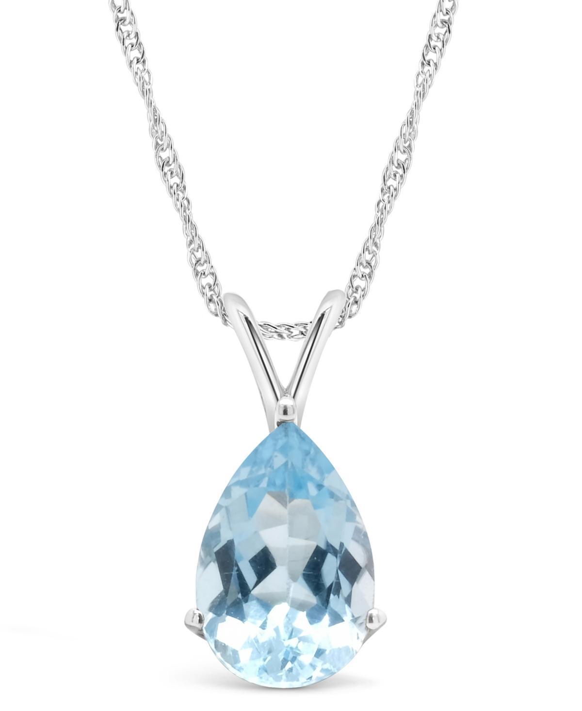 Alyson Layne Sterling Silver Rose Quartz Teardrop Pendant Necklace, Womens Product Image