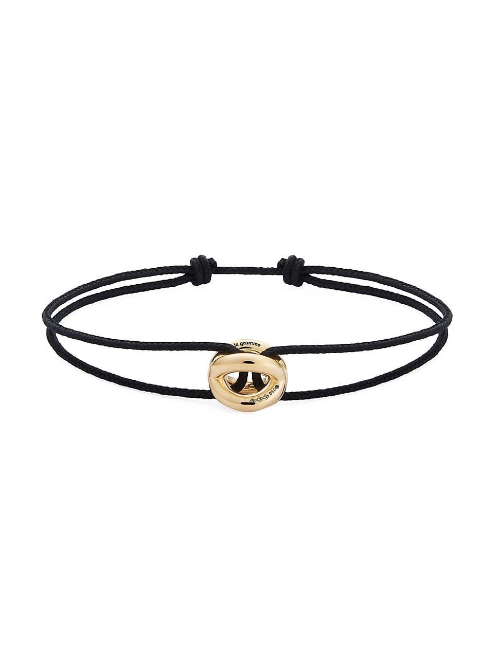 Mens 1G Polished 18K Yellow Gold Entrelacs Cord Bracelet Product Image