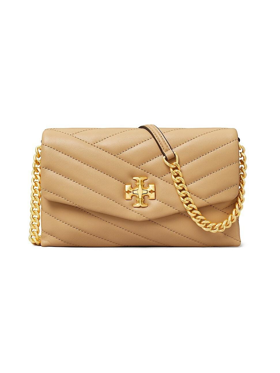 Womens Kira Chevron Leather Chain Wallet Product Image