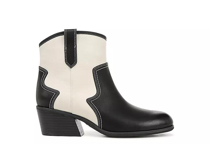 Dr. Scholl's Lasso Women's Western Ankle Boots, Size: 6, Black Off White Product Image