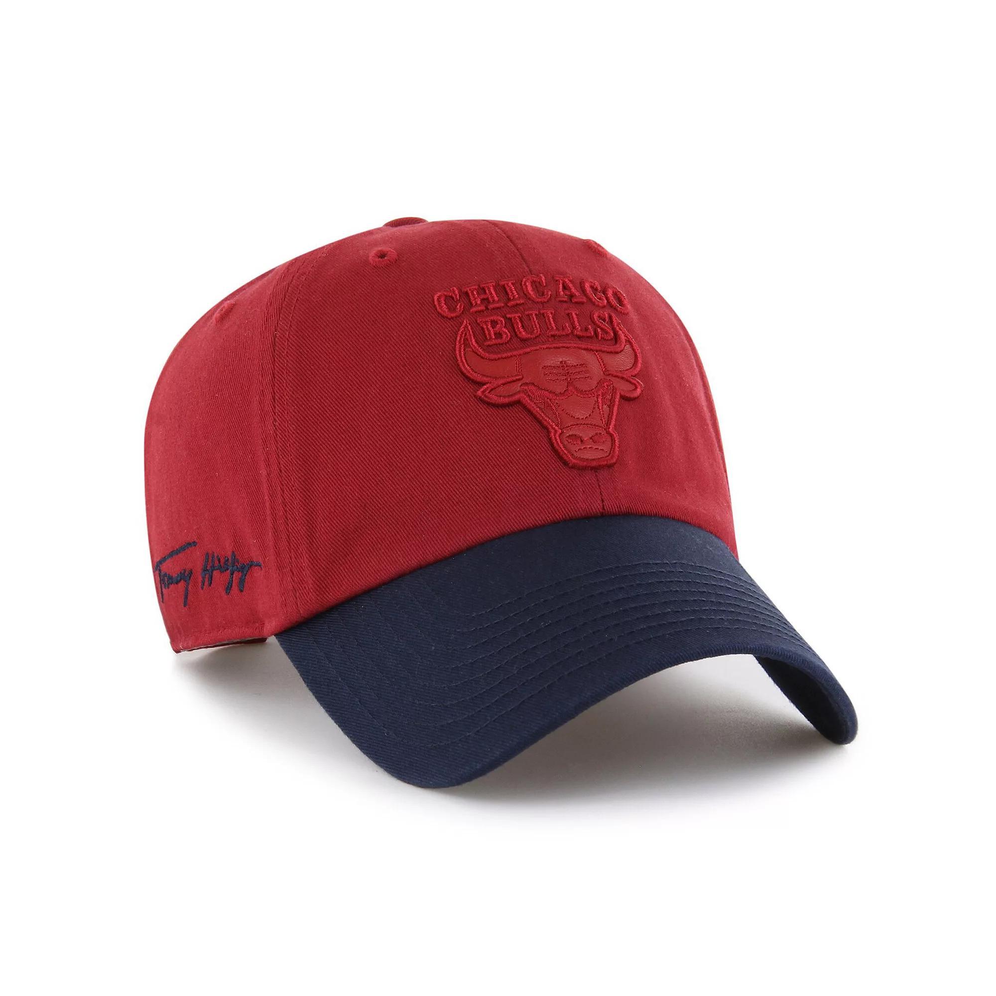 Men's '47 x Tommy Hilfiger Red/Navy Chicago Bulls Courtside Cleanup Adjustable Hat Product Image