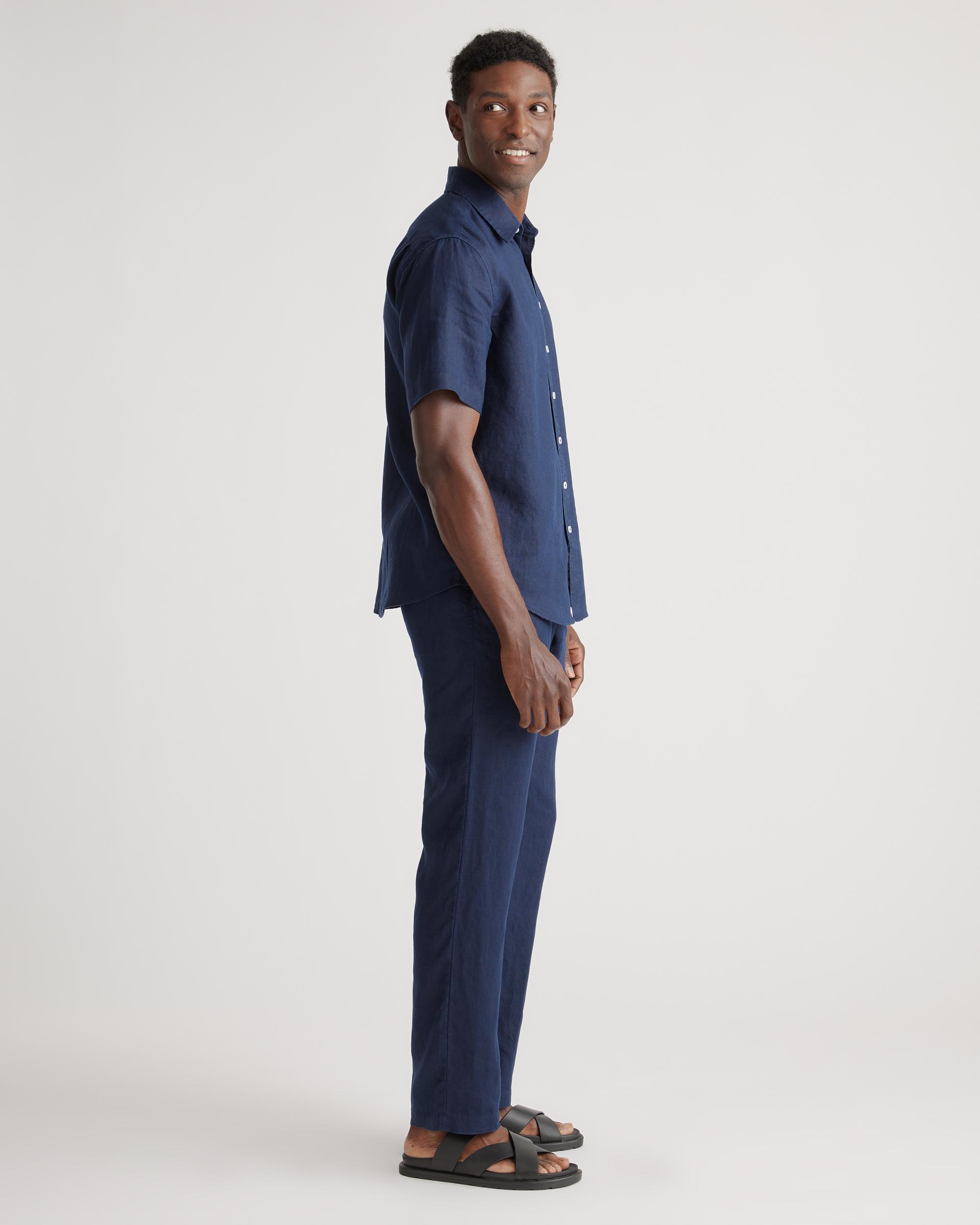 Quince | Men's 100% European Linen Relaxed Short Sleeve Shirt Product Image