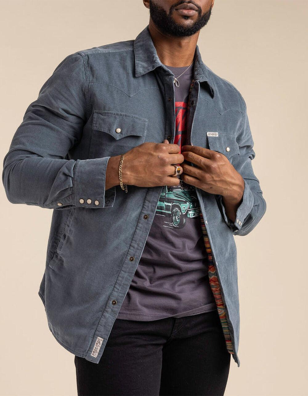 SENDERO PROVISIONS CO. Desperado Mens Shacket - BLUE Product Image
