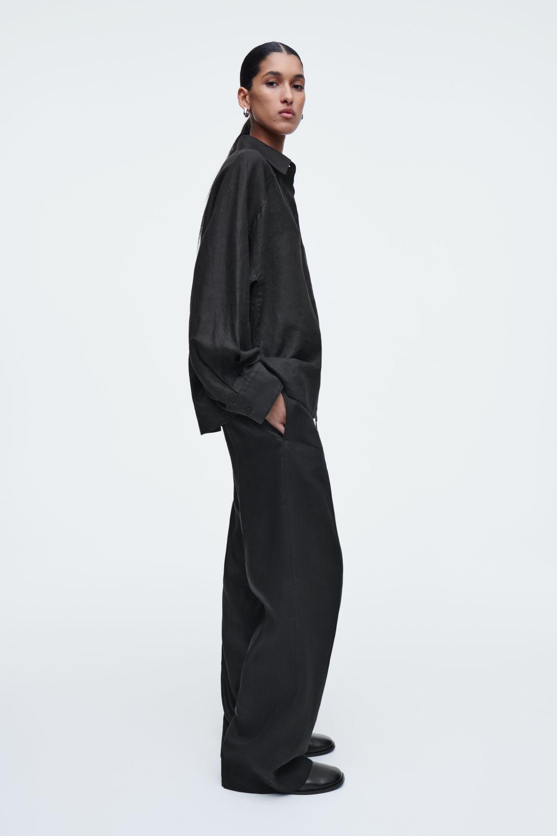 LINEN DRAWSTRING PANTS Product Image