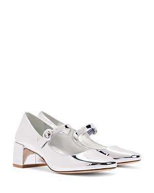 Larroude Womens Blair Buckled Ankle Strap Block Heel Pumps Product Image