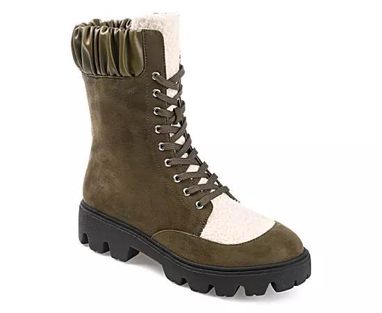 Journee Elinor Tru Comfort Foam Womens Hiker Boots Green Product Image