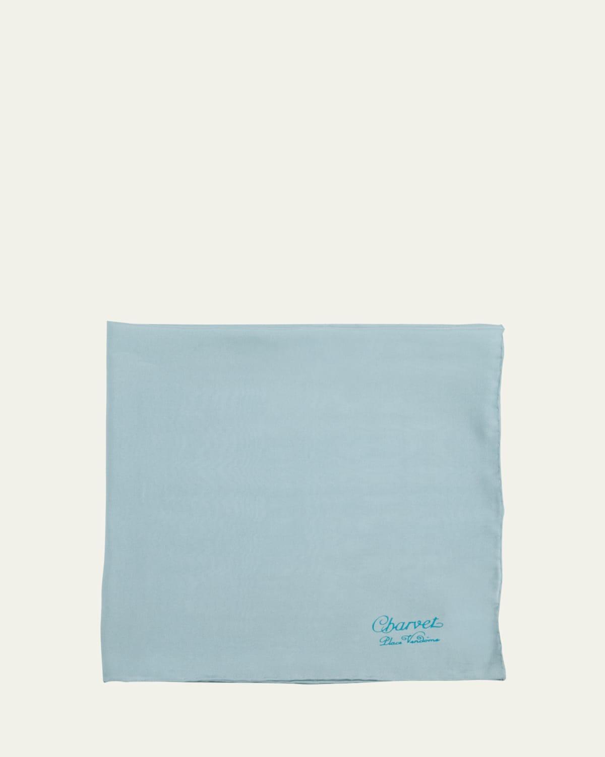 Men's Silk Logo-Print Pocket Square Product Image
