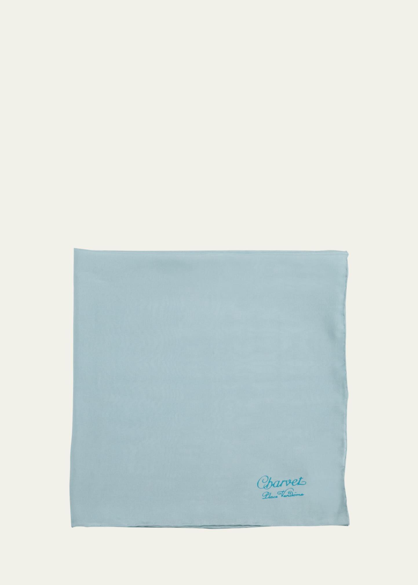 Men's Silk Logo-Print Pocket Square Product Image