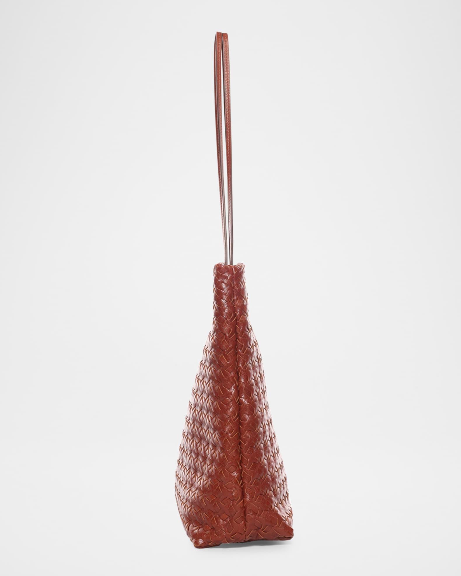 Lilou Woven Shoulder Bag in Vintage Leather Product Image