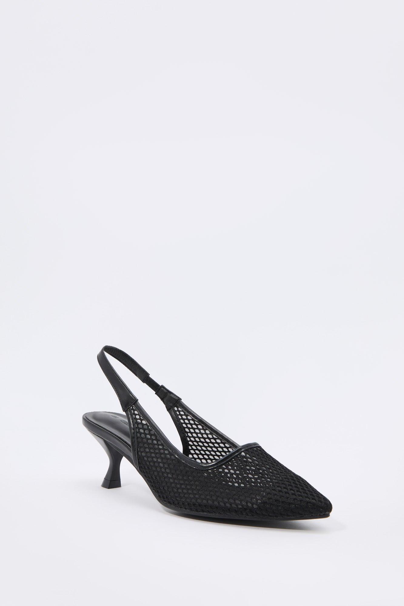 Mesh Slingback Kitten Heel Female Product Image
