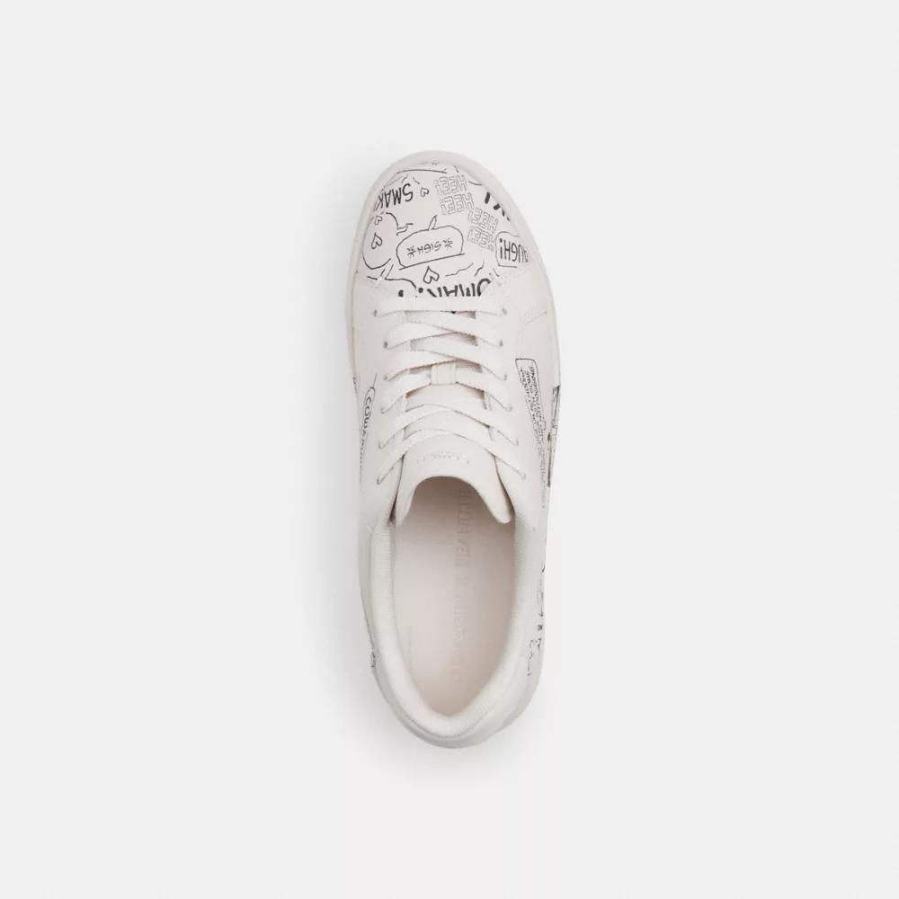 Coach X Peanuts High Line Sneaker With Newspaper Print Product Image