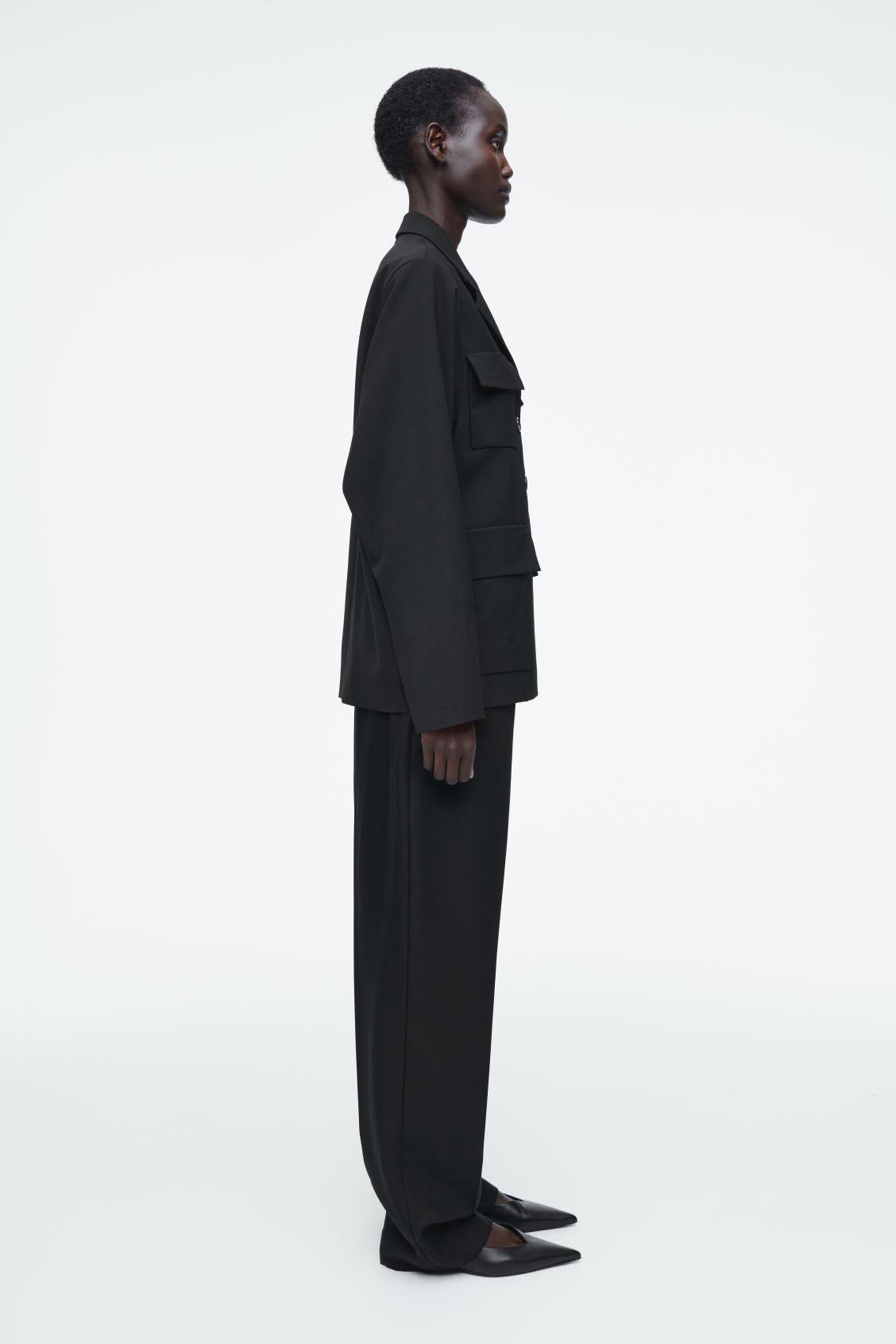RELAXED SINGLE-BREASTED UTILITY BLAZER Product Image
