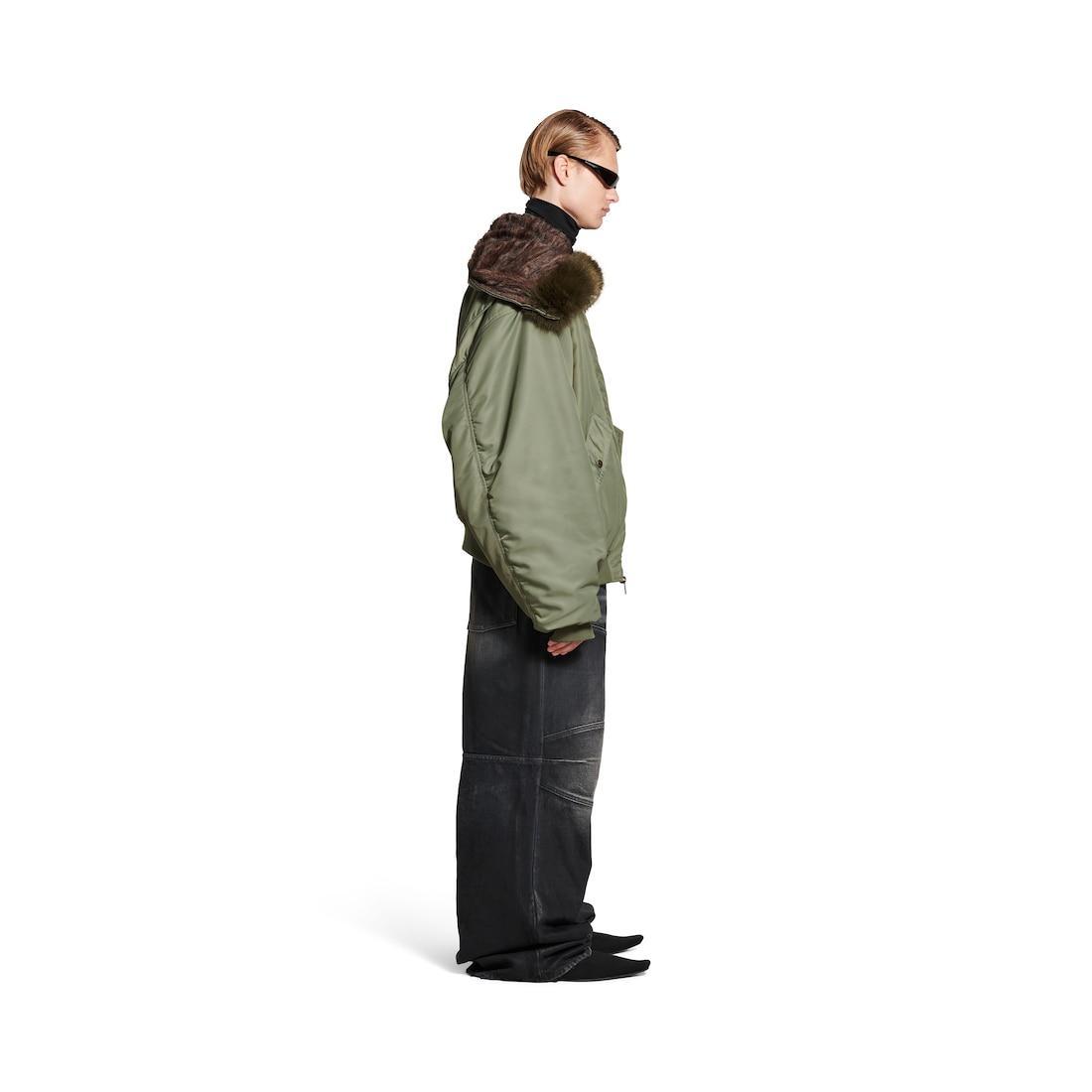 Women's Hooded Bomber Jacket in Khaki Product Image