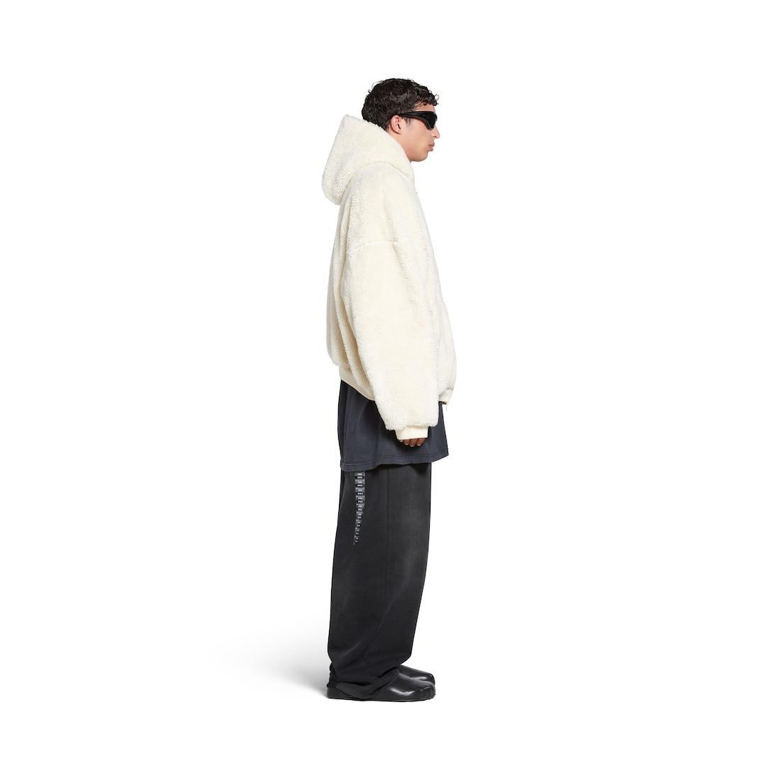 Outerwear Zip-up Hoodie in Light Beige Product Image