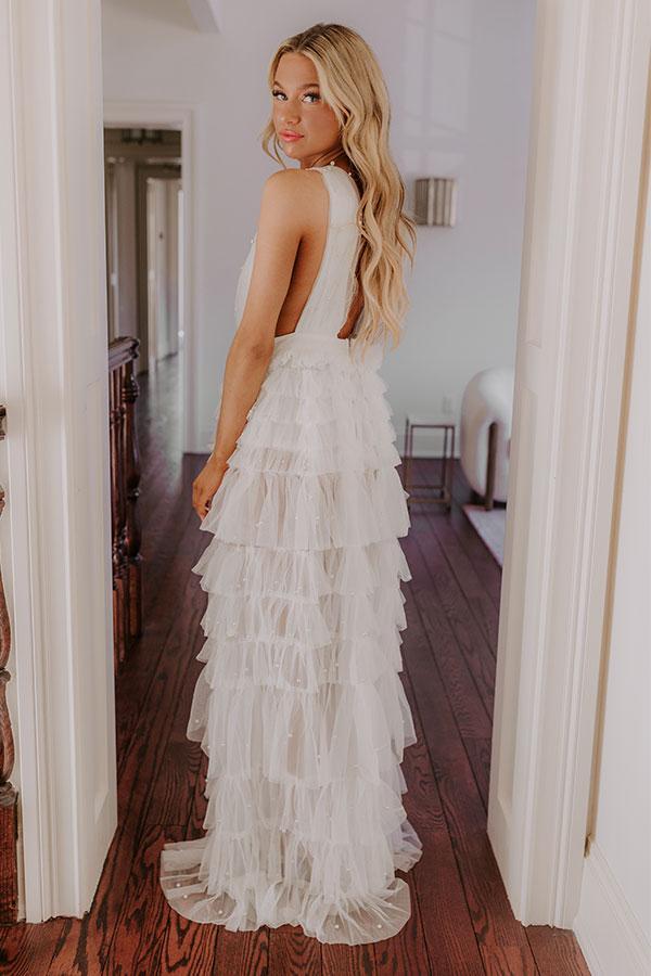 Falling For You Pearl Embellished Maxi Dress Product Image