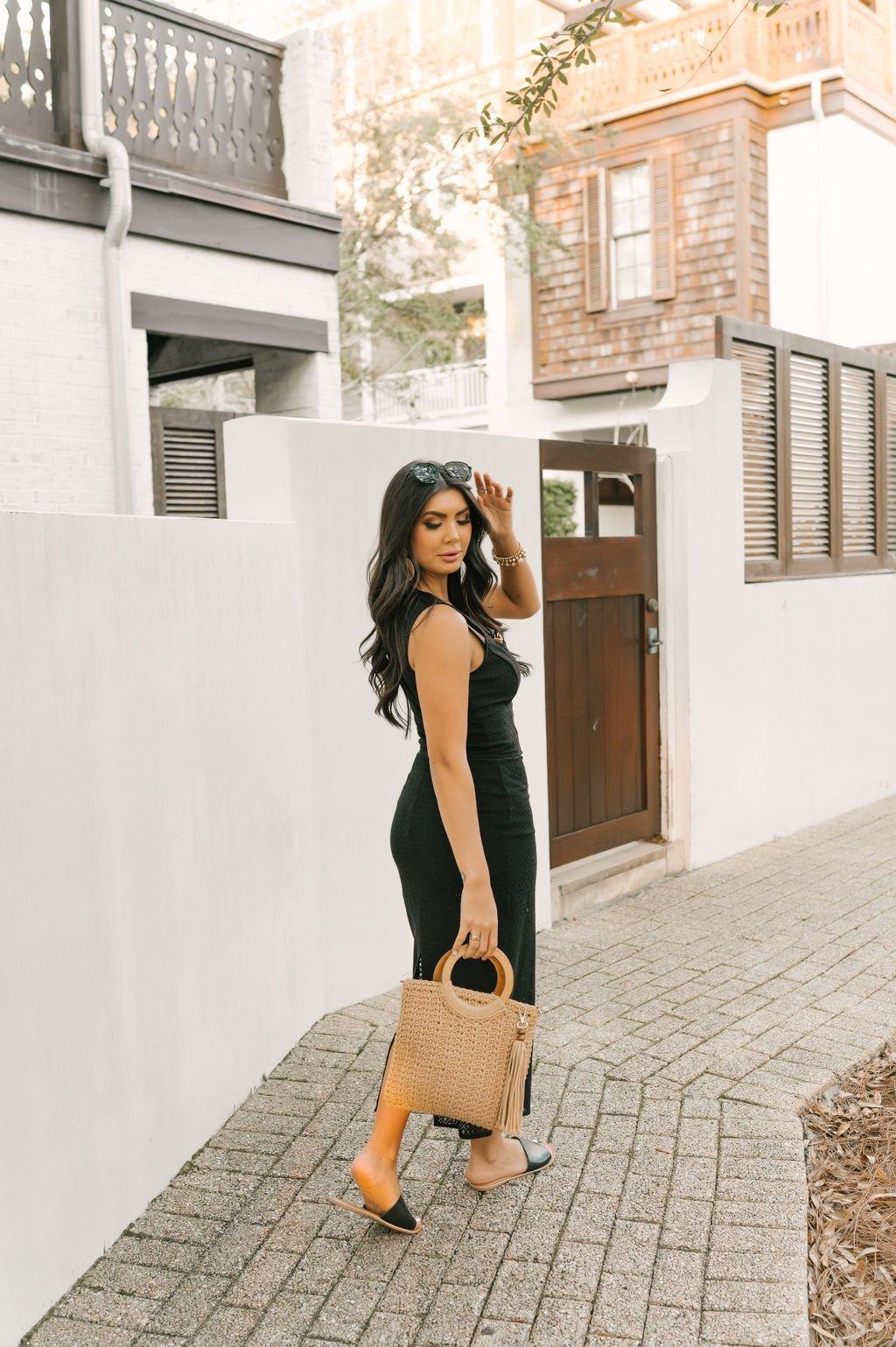 Black Sheer Lace Midi Skirt - FINAL SALE Product Image