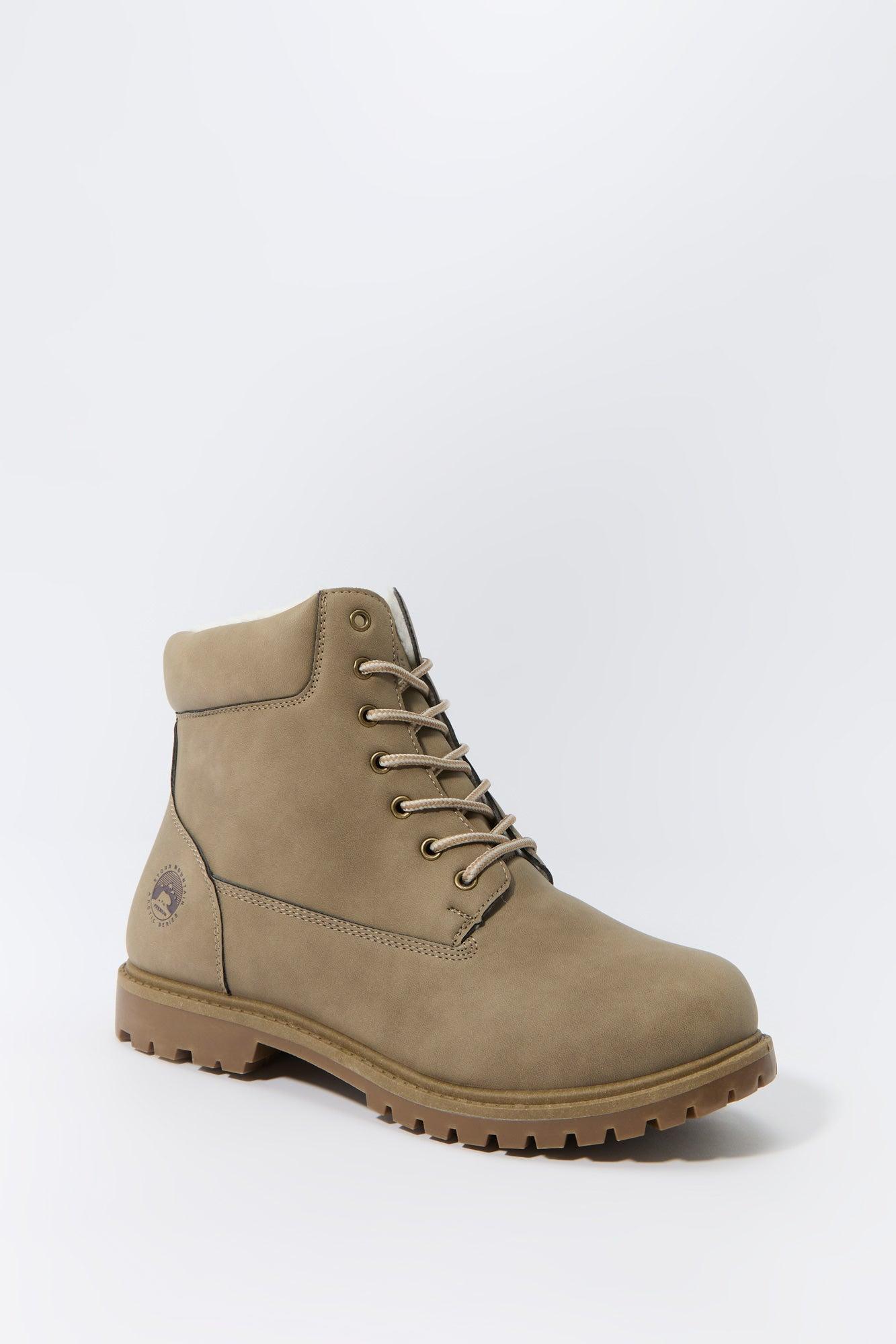 Faux Fur Lined Lace Up Boot Female Product Image