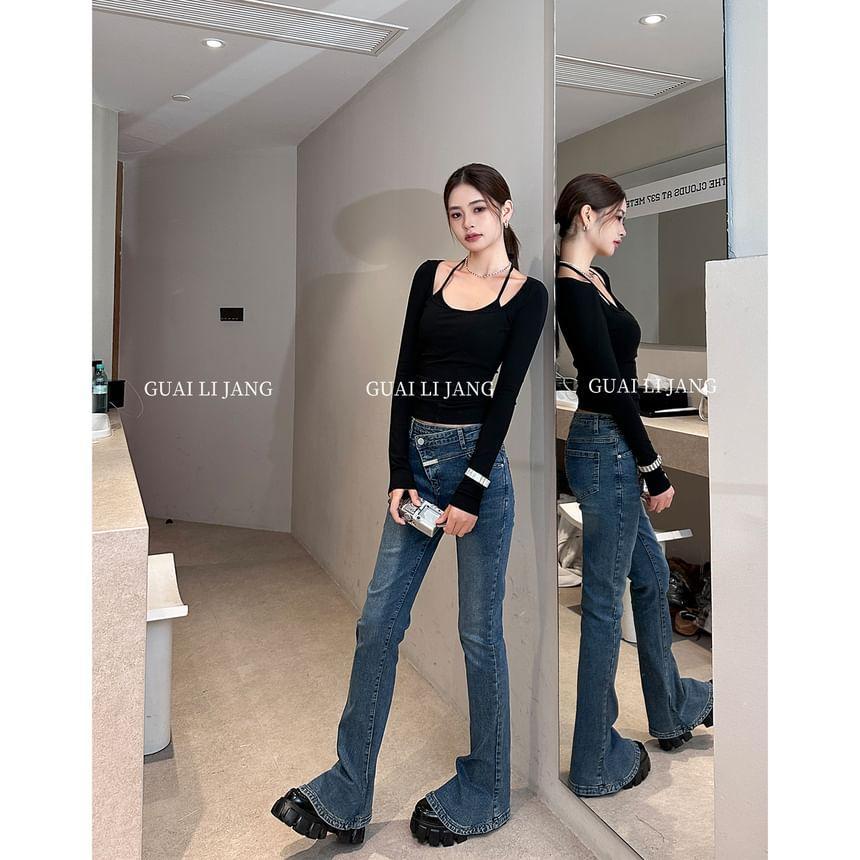 High Rise Flared Jeans Product Image