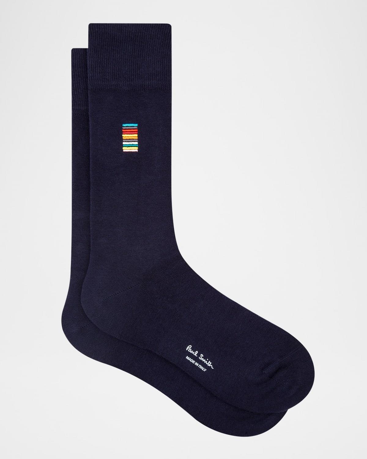 Mens Alfie Embroidered Signature Stripe Crew Socks Product Image