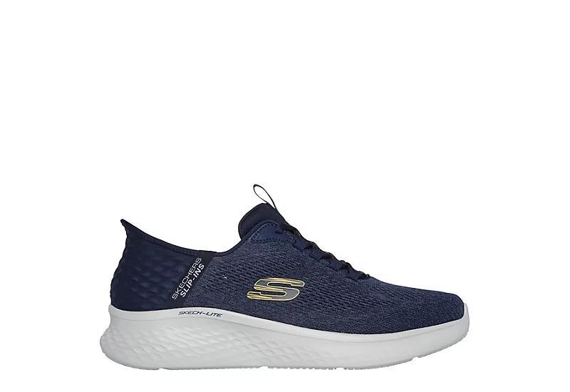 Skechers Hands Free Slip-ins® Skech-Lite Pro Primebase Men's Shoes, Size: 9.5 XW, Navy Yellow Product Image