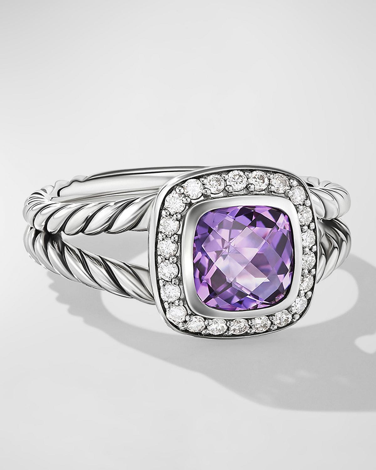 David Yurman Petite Albion Ring with White Topaz & Diamonds Product Image