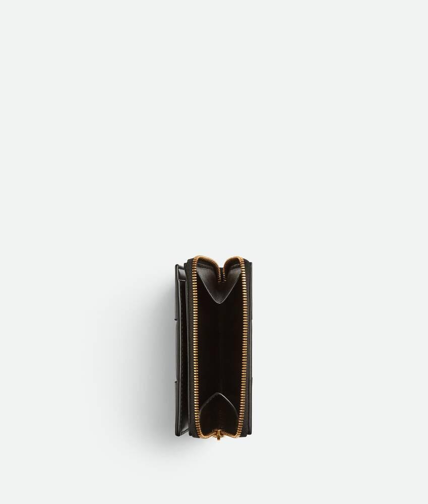 Women's Cassette Compact Zip Around Wallet in Black Product Image