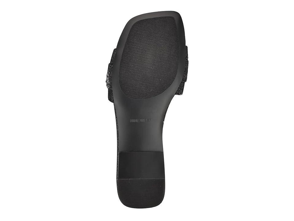 Nine West Matter Slip-on Embellished Women's Flat Sandals, Size: 7.5, Black Denim Product Image