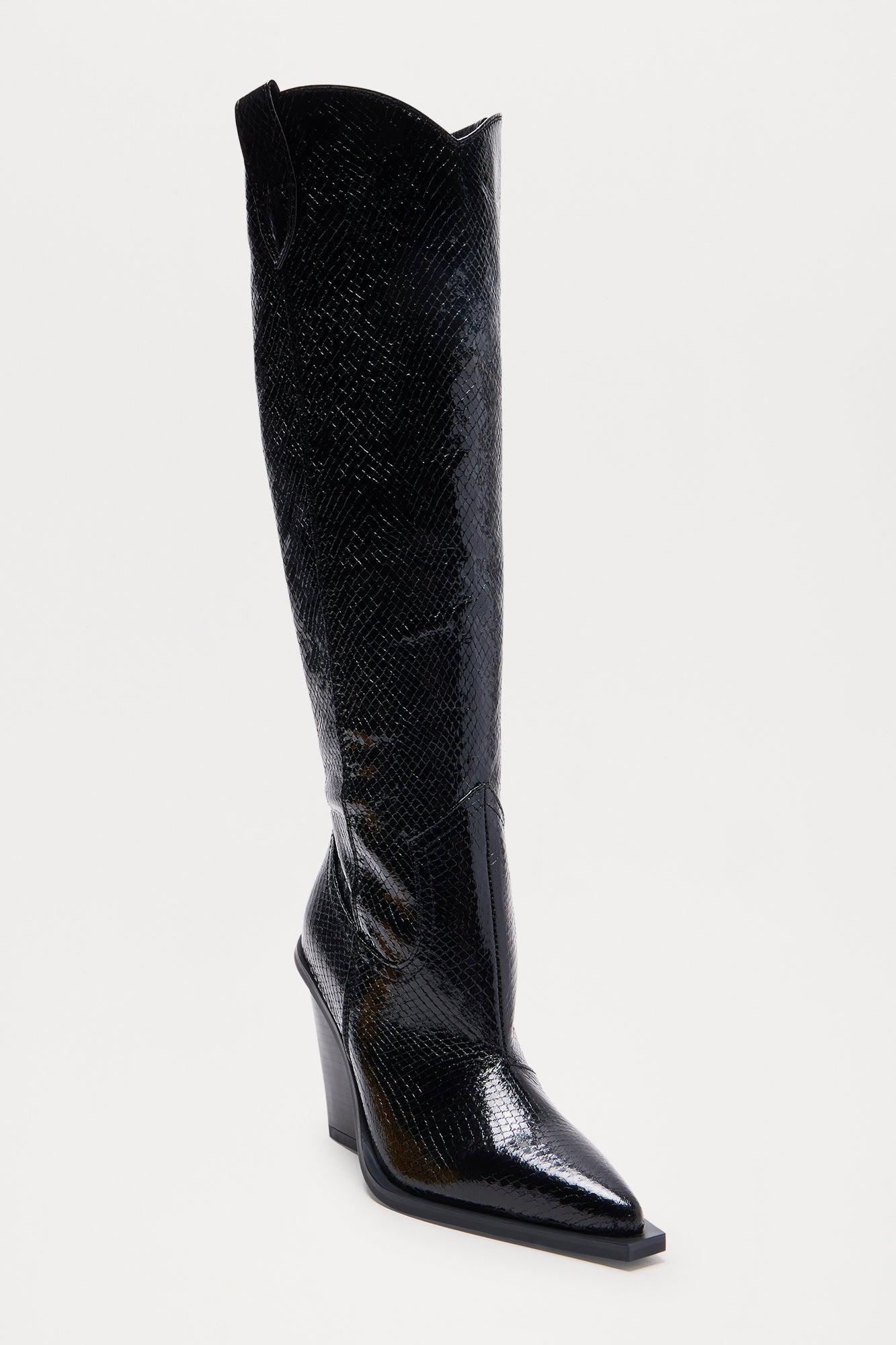Brighton Cowboy Boots - Black Product Image