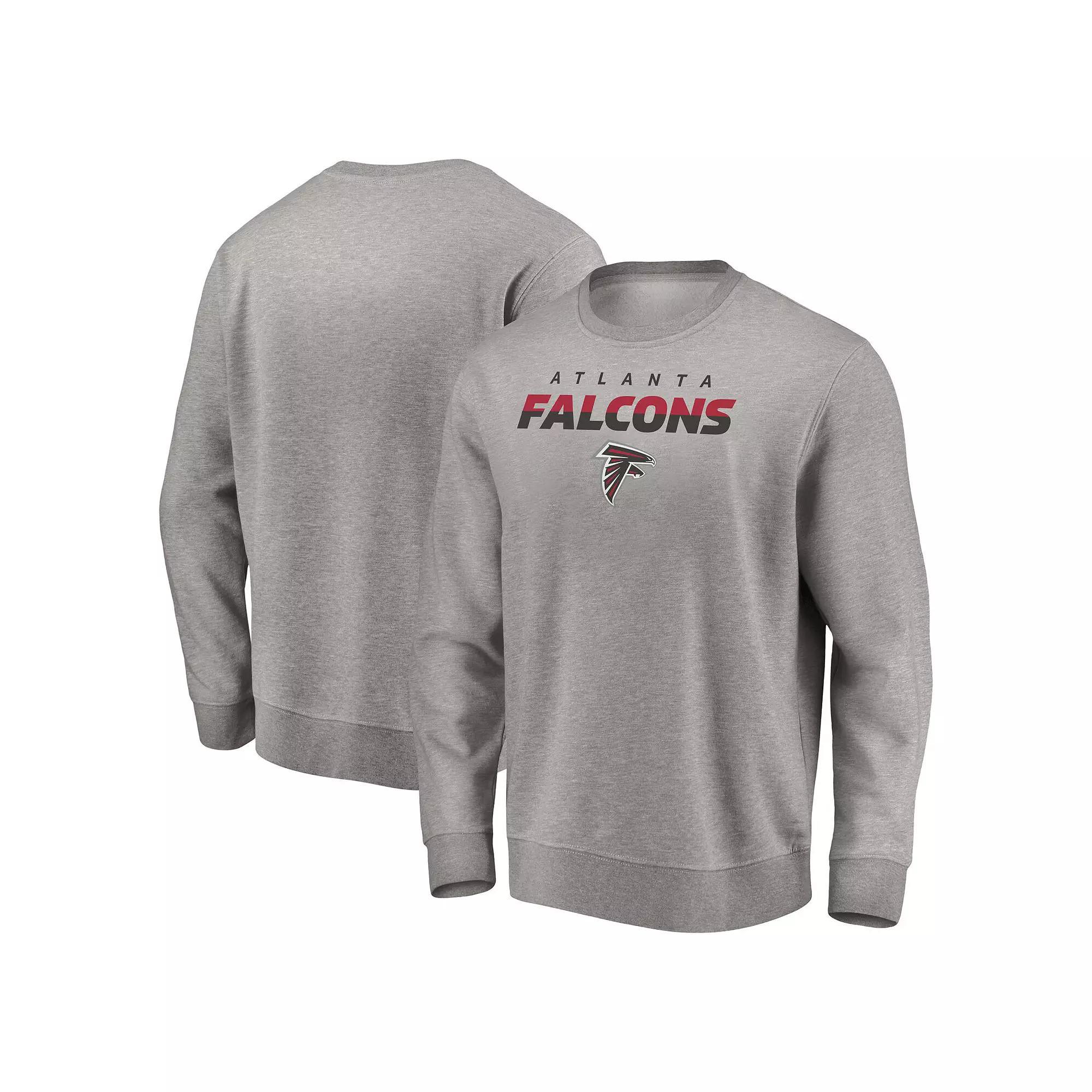 Mens Fanatics Branded Heathered Gray Atlanta Falcons Block Party Pullover Sweatshirt Product Image