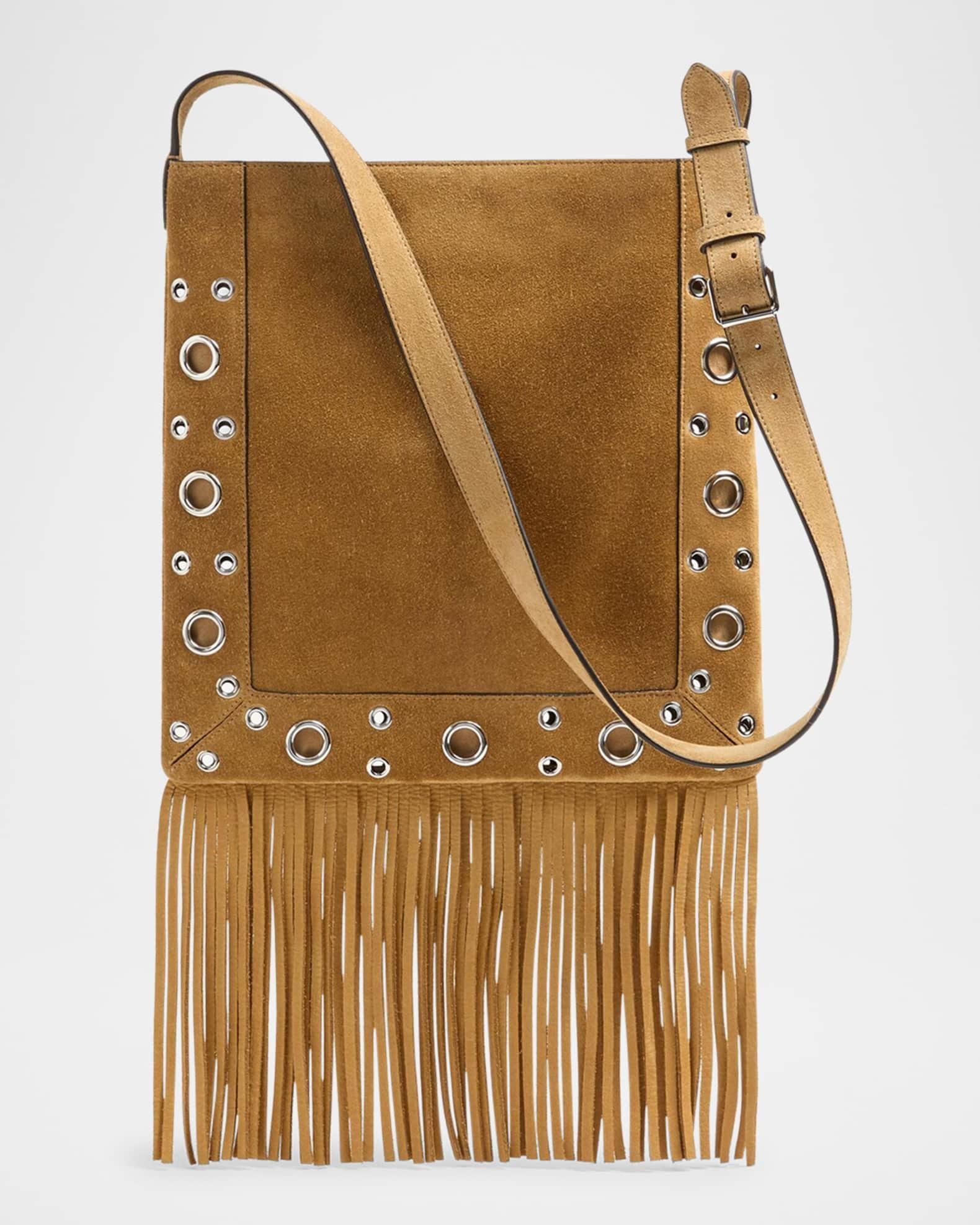 Men's Nellcôte Suede Shoulder Bag with Fringe Product Image