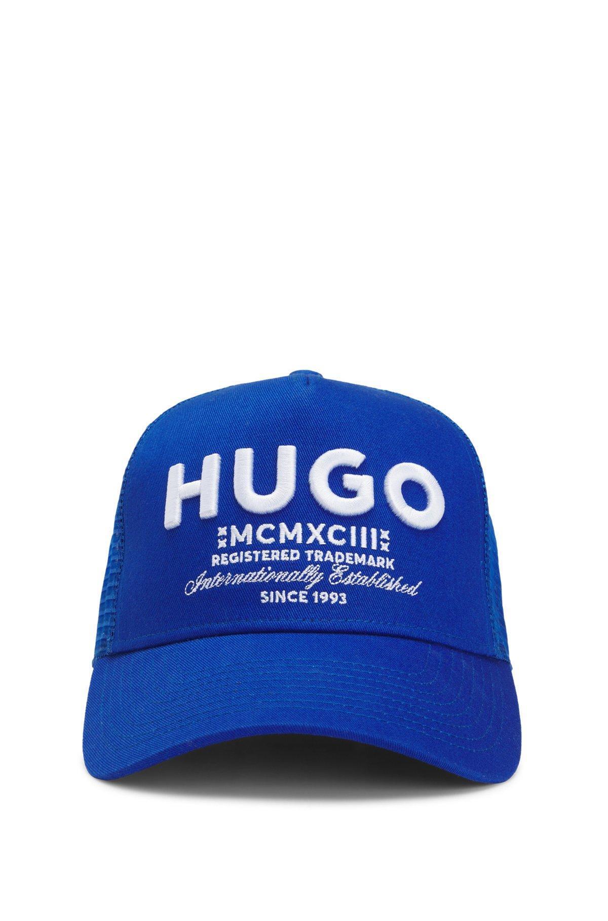 HUGO - Cotton-twill cap with embroidered logo - Light Blue Product Image