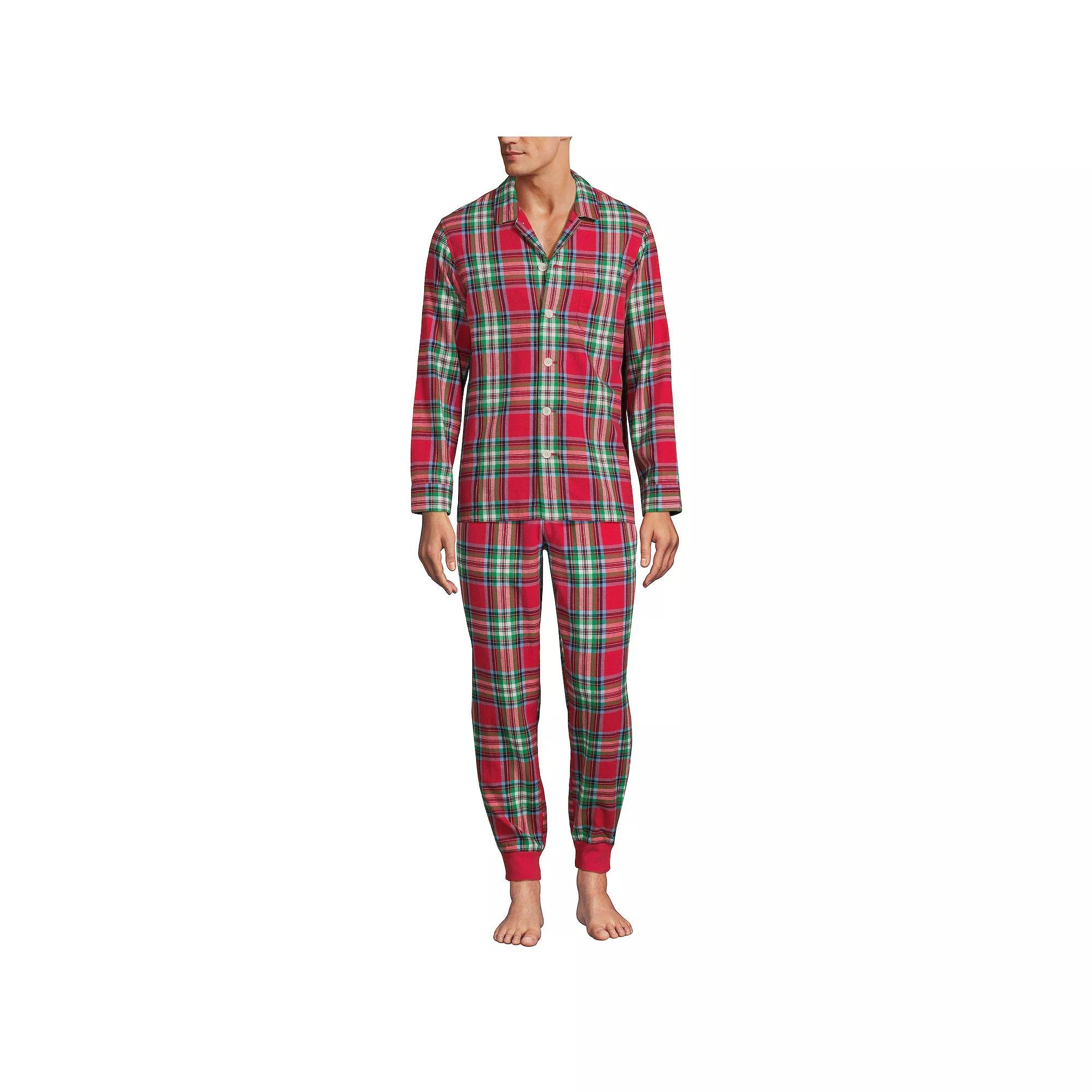Mens Lands End Flannel Pajama Shirt Product Image