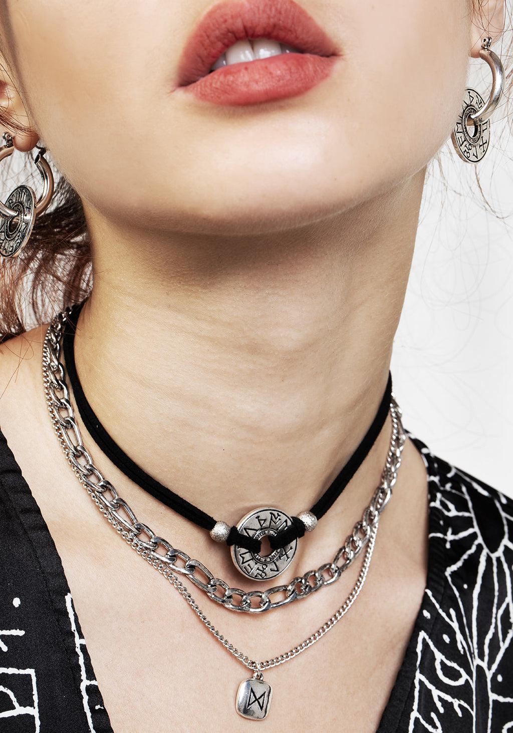 Runes Layered Necklace Product Image