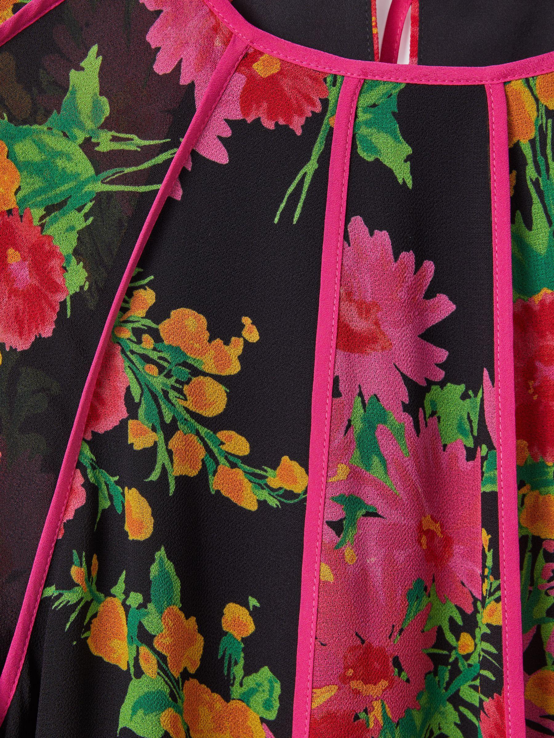 Florere Printed Flare Sleeve Blouse in Pink/Black Product Image