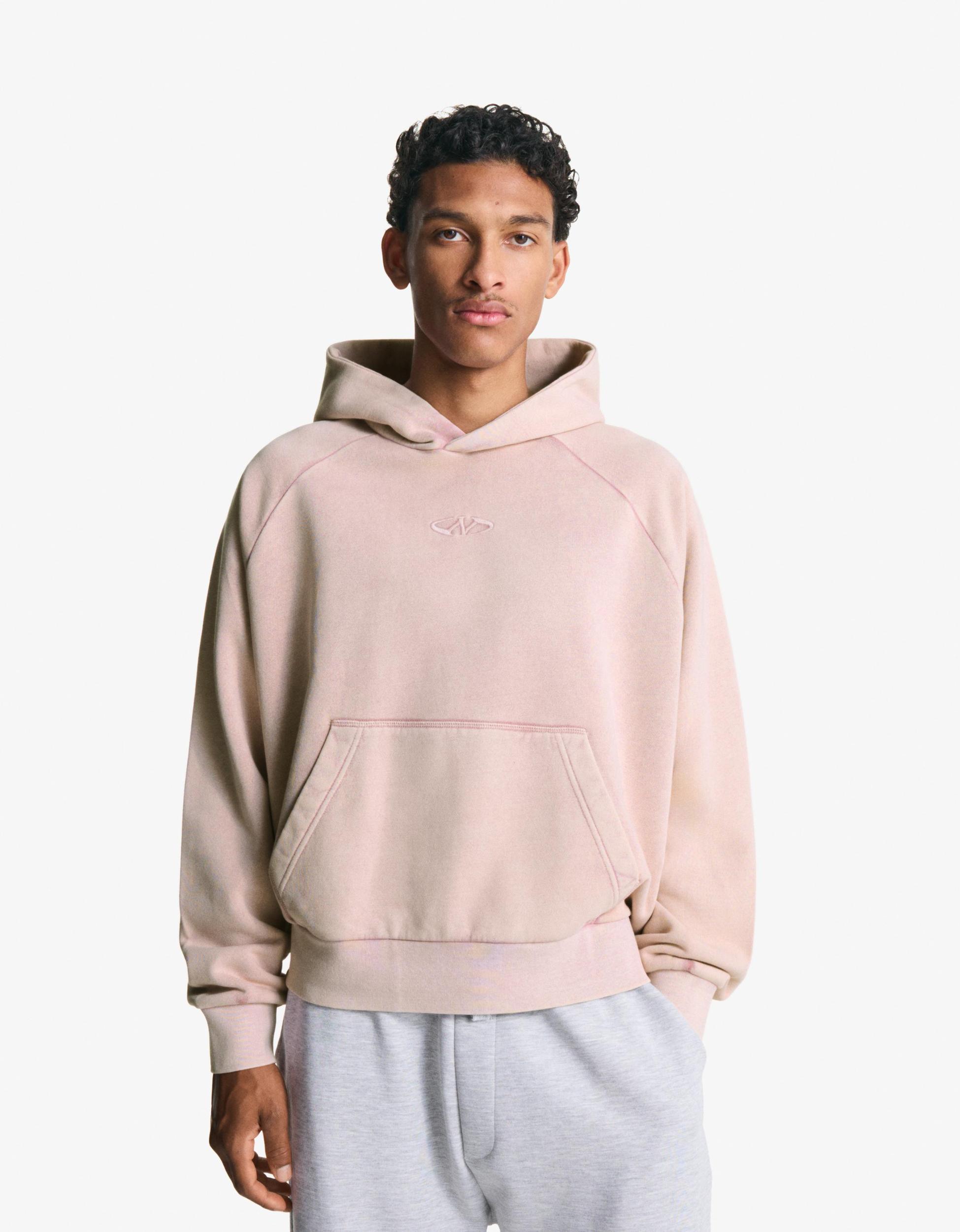 Boxy fit hooded sweatshirt Product Image